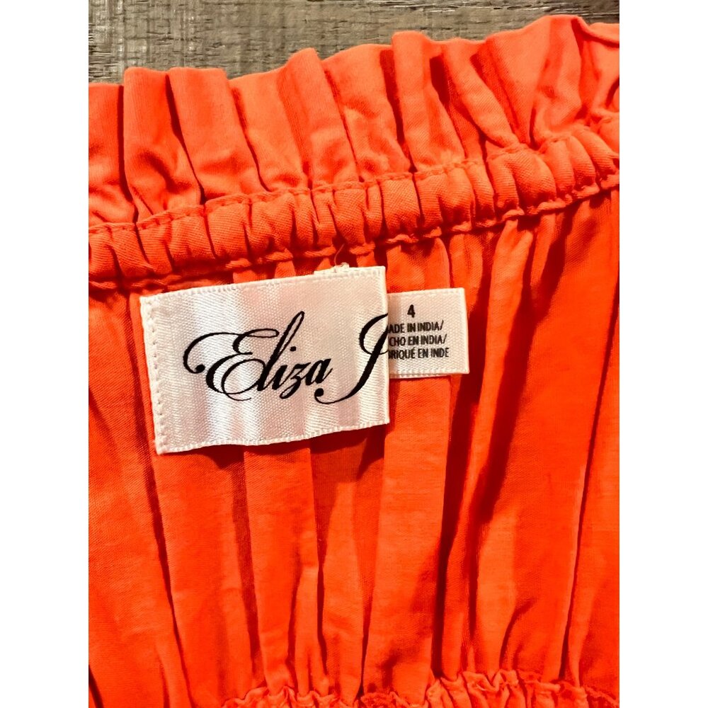 Eliza J Orange Cotton Midi Sundress size 4 - Picture 7 of 7